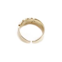 Simple Retro Color Drip Oil Daisy Wide Inlaid Zircon Copper Ring Wholesale Nihaojewelry main image 6