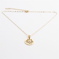 Stainless Steel Diamond Starfish Shell Flower Pendant Necklace Wholesale Jewelry Nihaojewelry main image 6