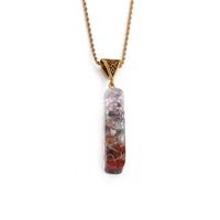 Stone Geometric Pendant Twist Chain Hip Hop Style Necklace Wholesale Jewelry Nihaojewelry main image 5