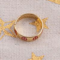 New Fashion Simple Oil Dripping Open Copper Smiley Ring Wholesale Nihaojewelry main image 3