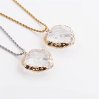 Fashion Transparent Creative Geometric Heart Crystal Necklace Wholesale Nihaojewelry main image 1