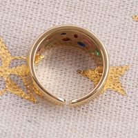 Fashion Vintage Copper Color Inlaid Zirconium Ring Wholesale Nihaojewelry main image 5