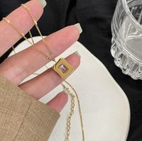 Titan Stahl Würfel Einfache Halskette Großhandel Schmuck Nihaojewelry main image 3