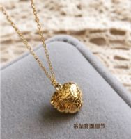 Herz Titan Stahl Eingelegte Schale Eingelegtes Gold Halskette main image 5
