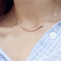 Simple S925 Sterling Silver Geometric Elbow Necklace Wholesale Nihaojewelry main image 3