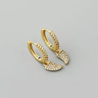 Simple Horn Crescent Pendant Copper Earrings Wholesale Nihaojewelry main image 4