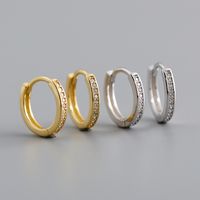 Simple Round Zircon Copper Ear Buckle Wholesale Nihaojewelry main image 1