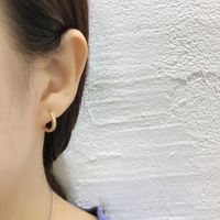 Simple Round Zircon Copper Ear Buckle Wholesale Nihaojewelry main image 4
