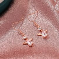Christmas Crystal Deer Earrings Wholesale Nihaojewelry main image 5