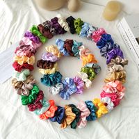 Fabric Rubber Band Solid Color Hair Scrunchies Wholesale Nihaojewelry main image 1