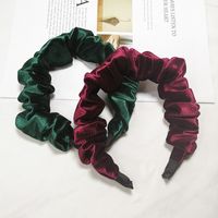 Korean New Style Velvet Solid Color Fold Headband Wholesale Nihaojewelry main image 5