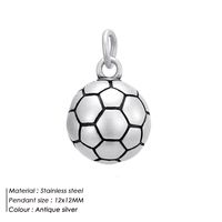Spherical Football Basketball Stainless Steel Pendant Wholesale Nihaojewelry sku image 2