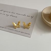 Fashion Metal Hollow Butterfly Earrings Wholesale Nihaojewelry sku image 2