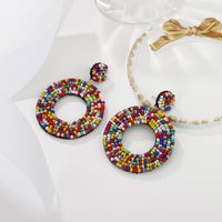 Ethnic Retro Color Miyuki Beads Color Matching Hollow Earrings Wholesale Nihaojewelry sku image 8