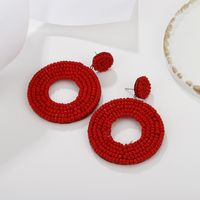 Ethnic Retro Color Miyuki Beads Color Matching Hollow Earrings Wholesale Nihaojewelry sku image 4