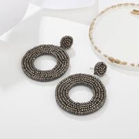 Ethnic Retro Color Miyuki Beads Color Matching Hollow Earrings Wholesale Nihaojewelry sku image 5