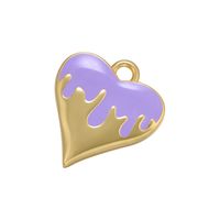Color Drop Oil Heart-shaped Pendant Accessories Wholesale Nihaojewelry sku image 2
