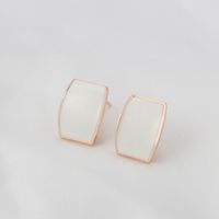 Korean Simple Color Oil Drop Geometric Smooth Earrings Wholesale Nihaojewelry sku image 3
