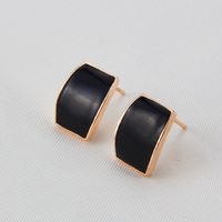Korean Simple Color Oil Drop Geometric Smooth Earrings Wholesale Nihaojewelry sku image 4