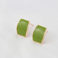 Korean Simple Color Oil Drop Geometric Smooth Earrings Wholesale Nihaojewelry sku image 5