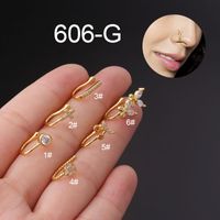 Nose Rings & Studs Fashion Butterfly Copper Plating sku image 1