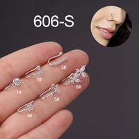 Nose Rings & Studs Fashion Butterfly Copper Plating sku image 2