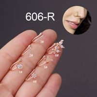 Nose Rings & Studs Fashion Butterfly Copper Plating sku image 3