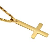 Retro Stainless Steel St. Peter's Inverted Cross Pendant Necklace Wholesale Nihaojewelry sku image 5