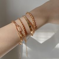 Hollow Twist Chain Tassel Bracelet Four-piece Set Wholesale Nihaojewelry sku image 2