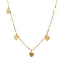 Fashion Double-layer Peach Heart Tassel Pendant Alloy Necklace Wholesale Nihaojewelry sku image 1