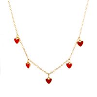 Simple Heart Tassel Pendant Alloy Necklace Wholesale Nihaojewelry sku image 1