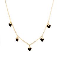 Simple Heart Tassel Pendant Alloy Necklace Wholesale Nihaojewelry sku image 2