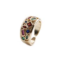 Fashion Vintage Copper Color Inlaid Zirconium Ring Wholesale Nihaojewelry sku image 1