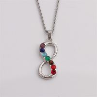 Stone Geometric Pendant Twist Chain Hip Hop Style Necklace Wholesale Jewelry Nihaojewelry sku image 1