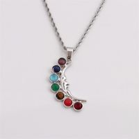 Stone Geometric Pendant Twist Chain Hip Hop Style Necklace Wholesale Jewelry Nihaojewelry sku image 4