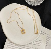 Titan Stahl Würfel Einfache Halskette Großhandel Schmuck Nihaojewelry sku image 1