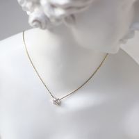 Glass Copper Fashion Water Droplets Necklace sku image 1