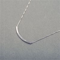 Simple S925 Sterling Silver Geometric Elbow Necklace Wholesale Nihaojewelry sku image 1