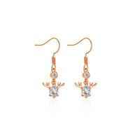 Christmas Crystal Deer Earrings Wholesale Nihaojewelry sku image 1
