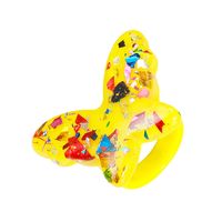 Ins New Acrylic Butterfly Ring 2021 Cute Fun Resin Ring European And American Retro Animal Bracelet For Women sku image 4