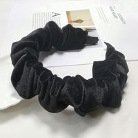 Korean New Style Velvet Solid Color Fold Headband Wholesale Nihaojewelry sku image 2