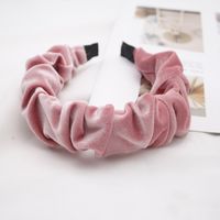 Korean New Style Velvet Solid Color Fold Headband Wholesale Nihaojewelry sku image 5