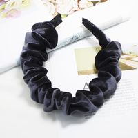 Korean New Style Velvet Solid Color Fold Headband Wholesale Nihaojewelry sku image 6