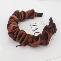 Korean New Style Velvet Solid Color Fold Headband Wholesale Nihaojewelry sku image 7