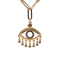 Devil Eye Pendant Copper Inlaid Zircon Necklace Wholesale Nihaojewelry sku image 1