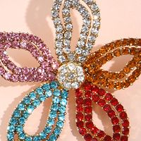 Retro Hollow Diamond-studded Flower Earrings Wholesale Nihaojewelry main image 5