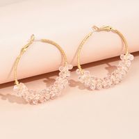 European And American Fashion Exaggerated Geometric Big Circle Transparent Crystal Earrings For Women Ins Internet Celebrity Minimalist Circle Earrings main image 3