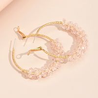 Européenne Et Américaine De La Mode Exagérée Géométrique Grand Cercle Transparent Boucles D'oreilles En Cristal Pour Les Femmes Ins Internet Celebrity Minimaliste Cercle Boucles D'oreilles main image 4