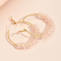 European And American Fashion Exaggerated Geometric Big Circle Transparent Crystal Earrings For Women Ins Internet Celebrity Minimalist Circle Earrings main image 4