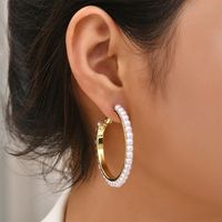 Fashion Pearl Circle Earrings Wholesale Nihaojewelry main image 1